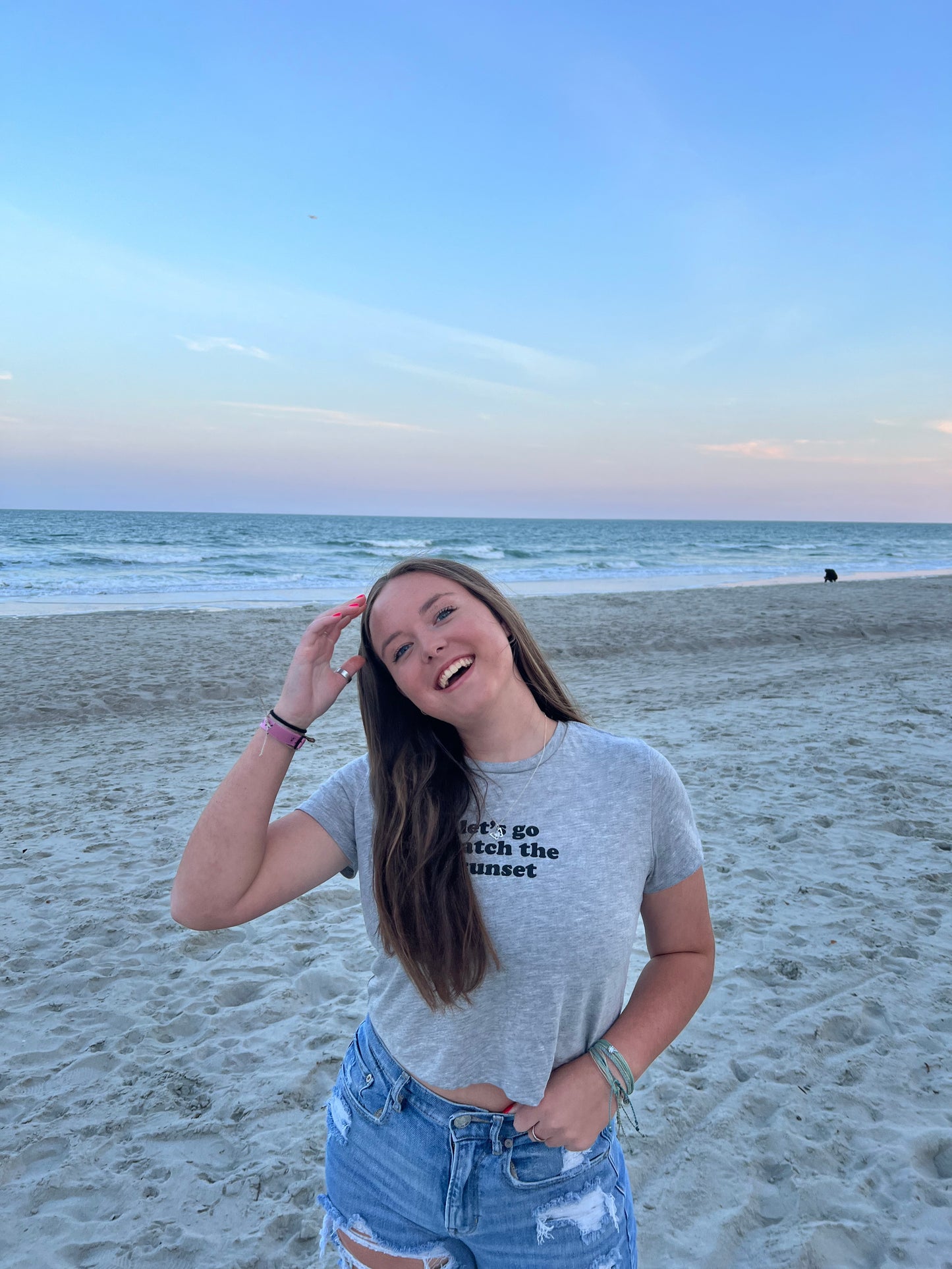 Cropped Let's Go Watch The Sunset T-Shirt