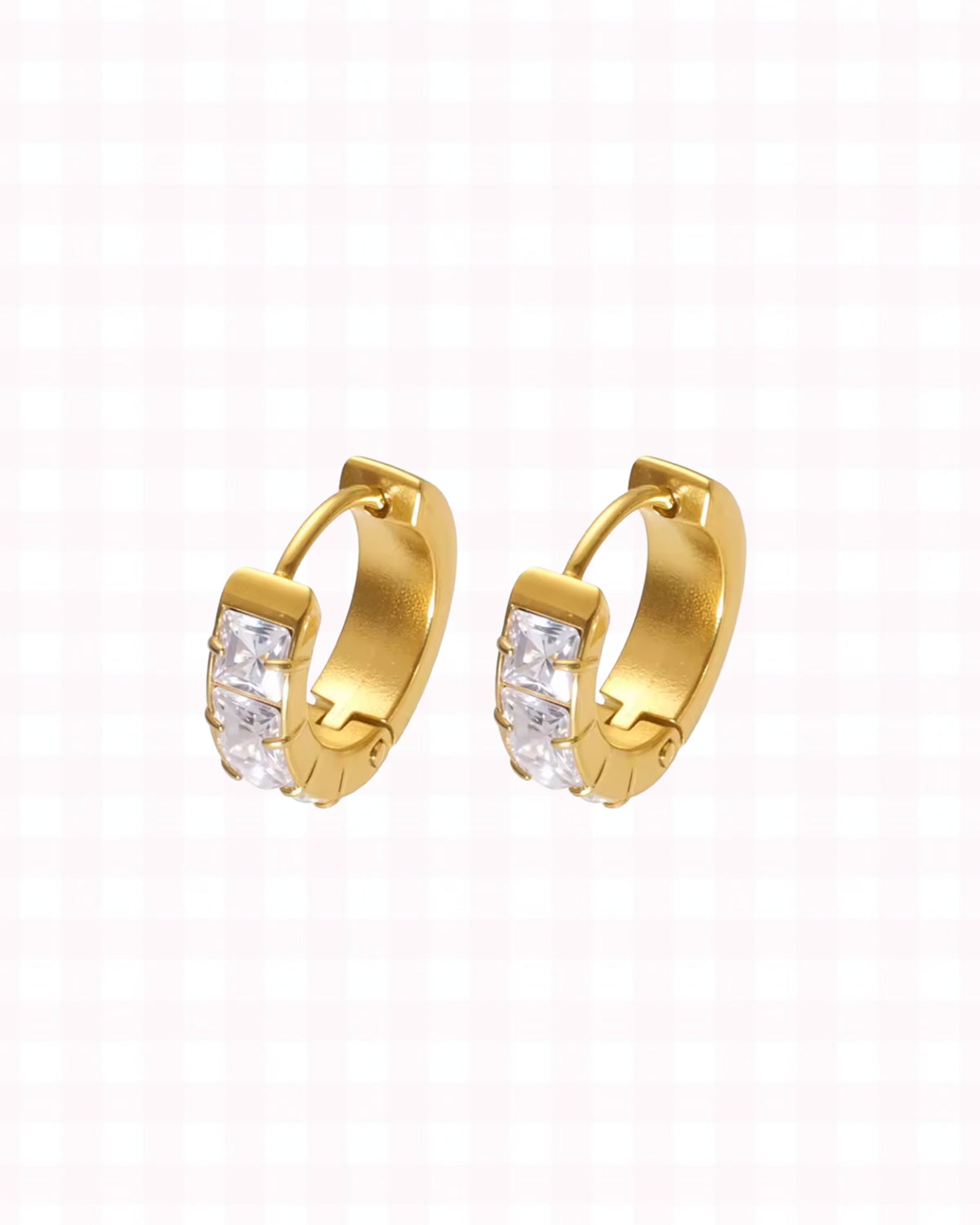 Sabrina Diamond Huggie Hoops