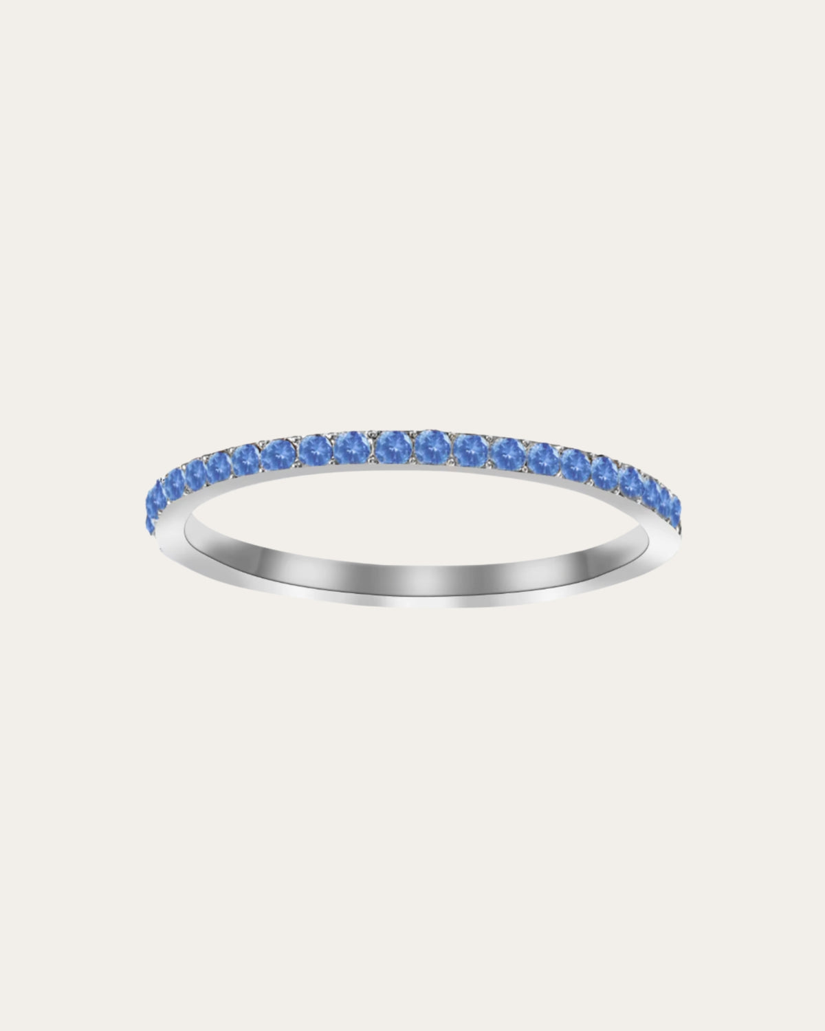 Silver Dainty Birthstone Rings