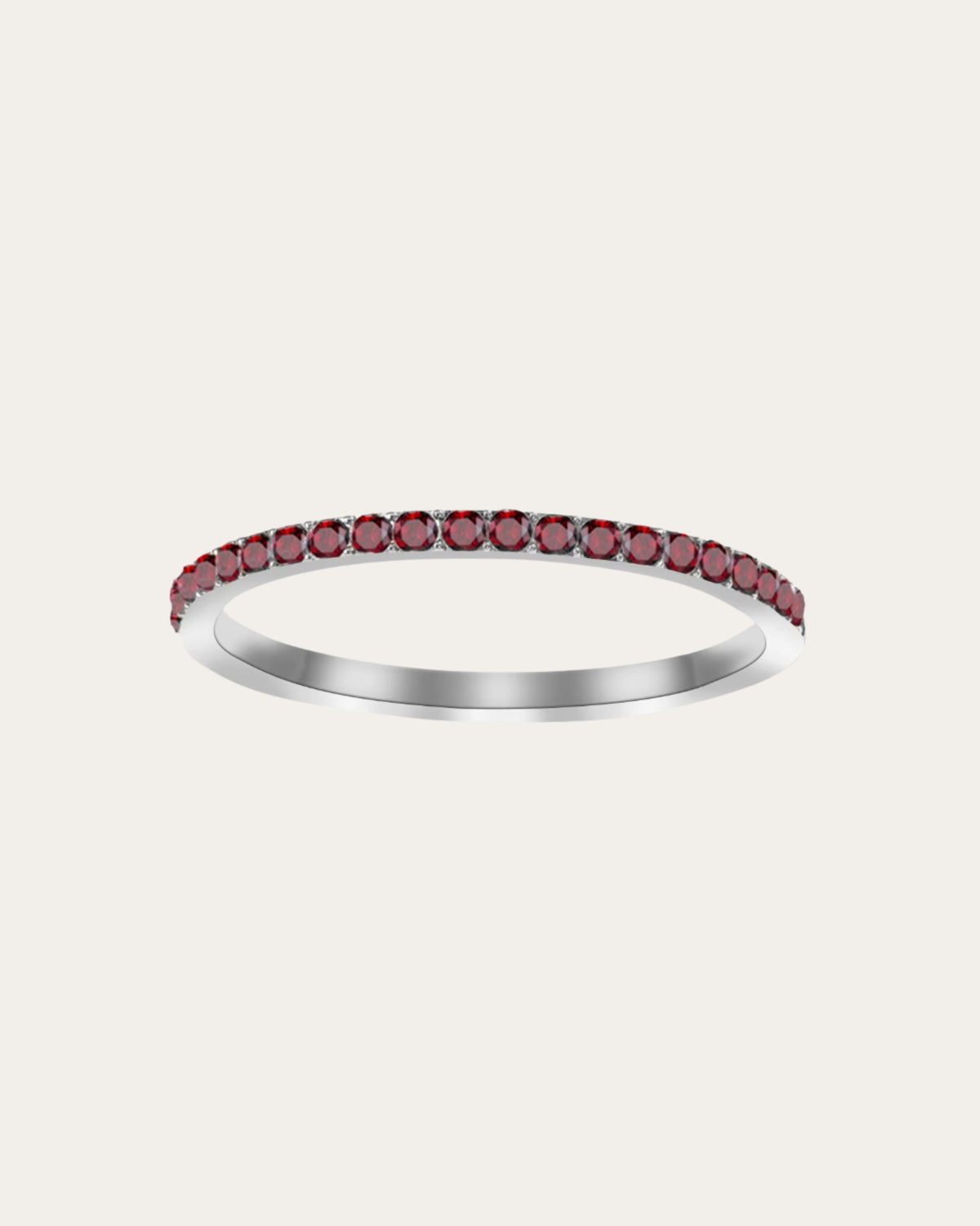 Silver Dainty Birthstone Rings