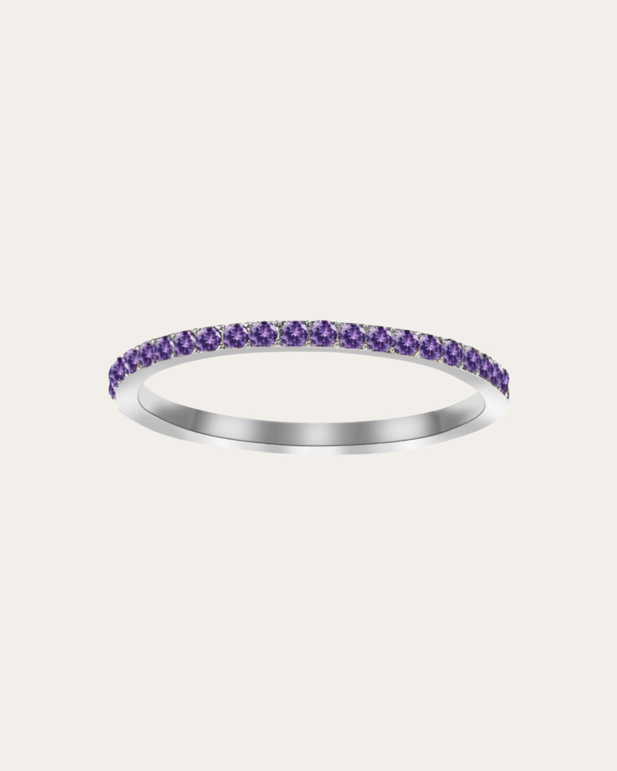 Silver Dainty Birthstone Rings