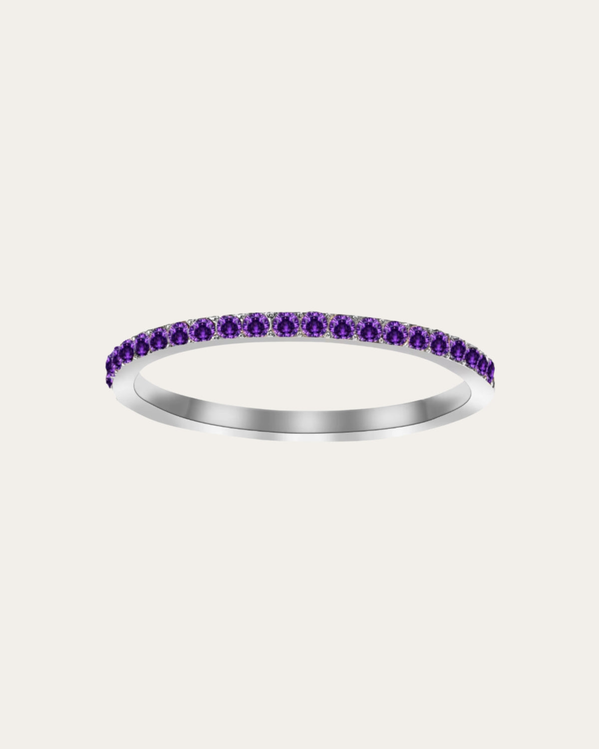 Silver Dainty Birthstone Rings