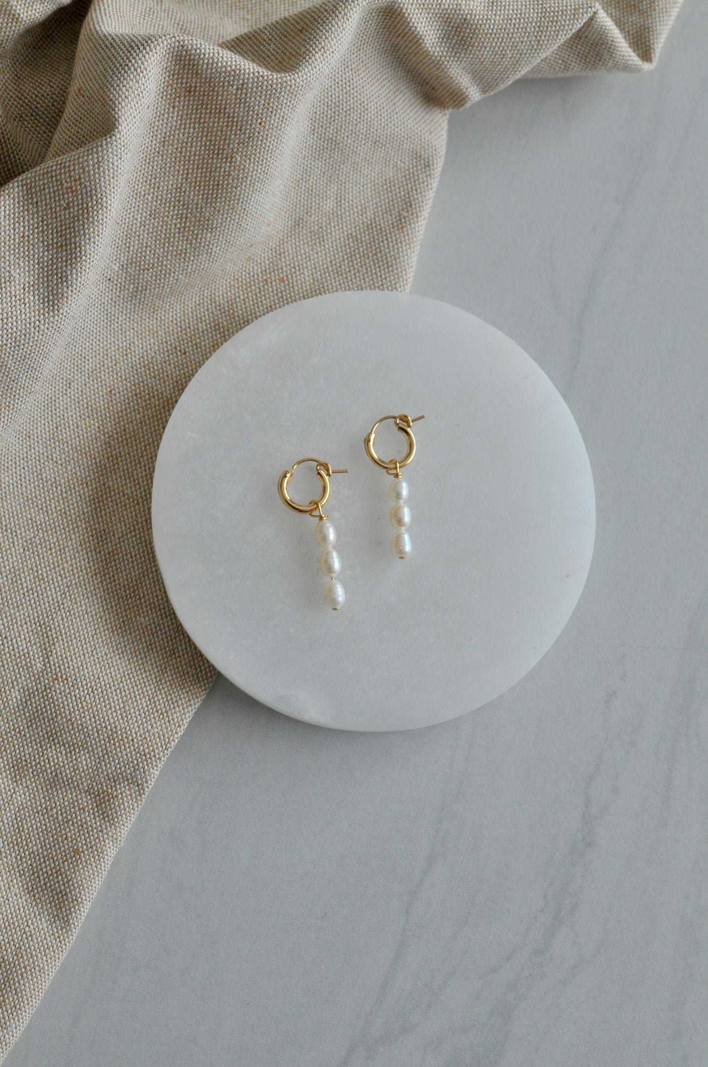 Three Pearl Hoops