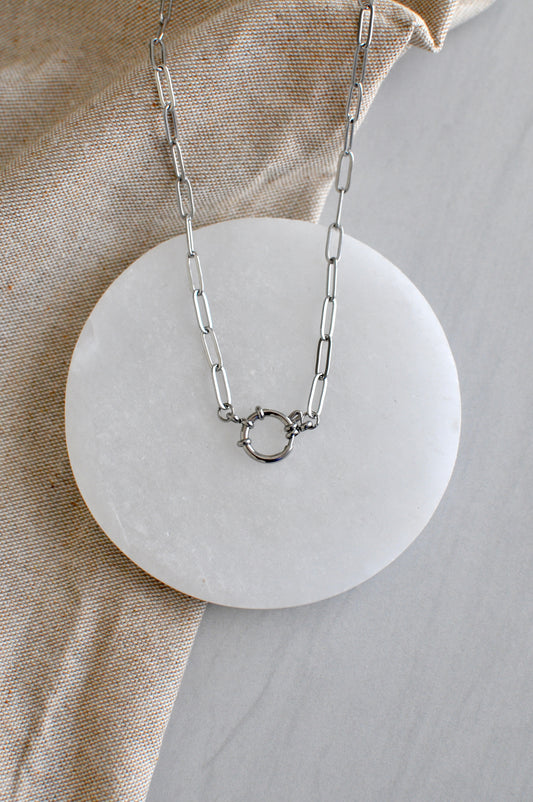 Paperclip Pendant Necklace Chain