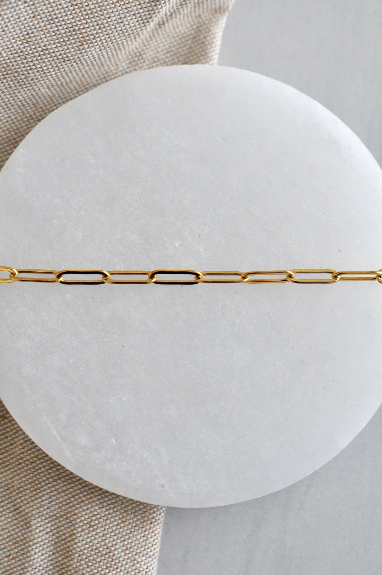 Paperclip Gold Necklace Chain