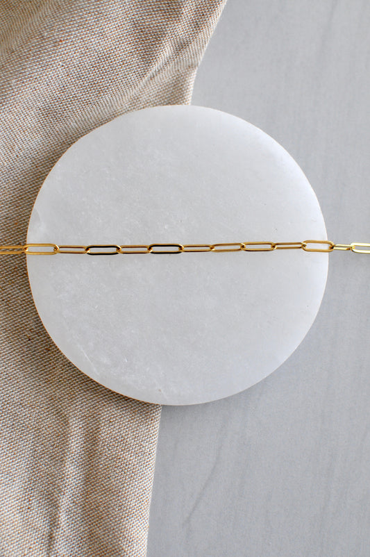 Paperclip Gold Necklace Chain