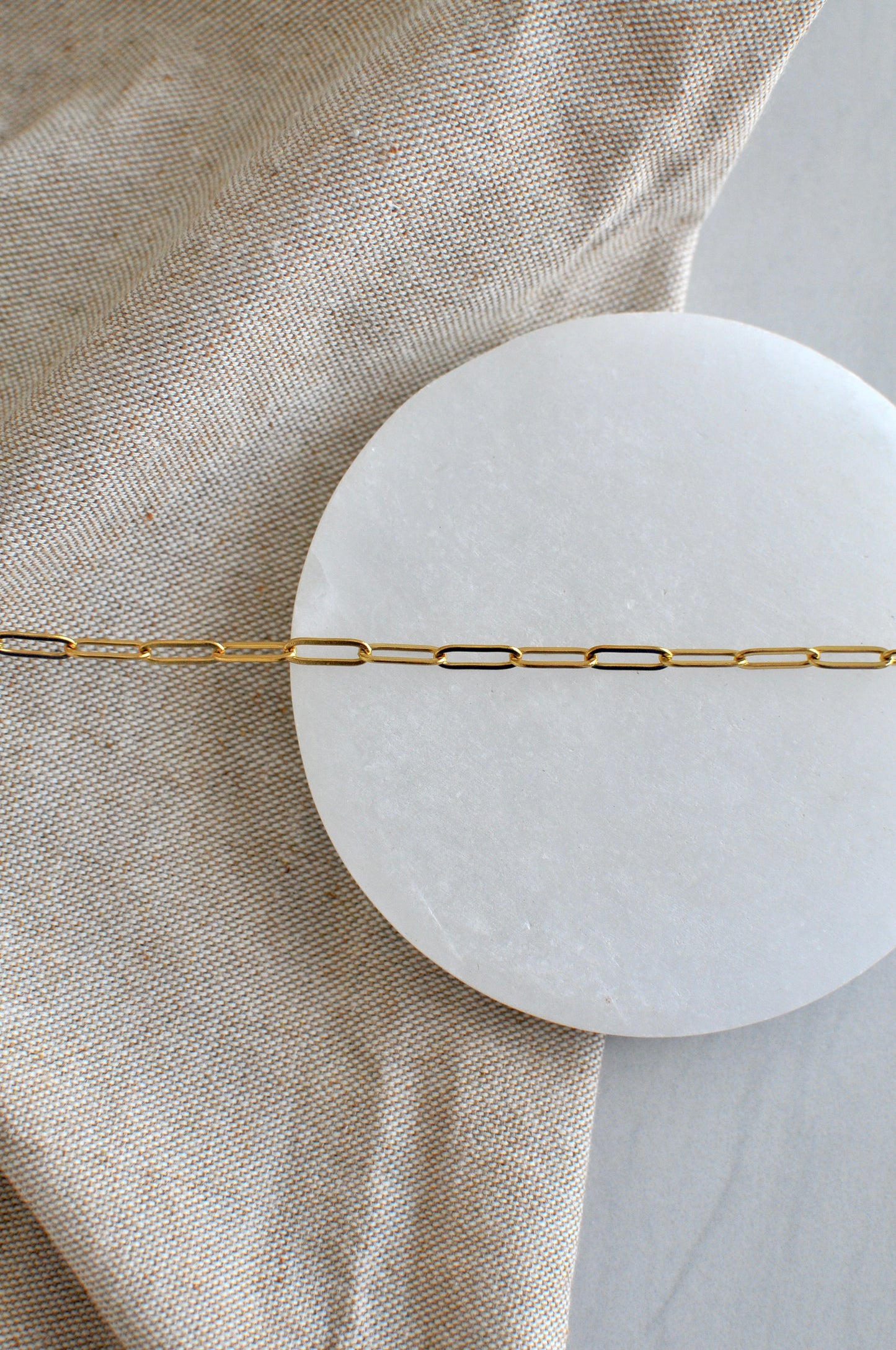 Paperclip Gold Necklace Chain