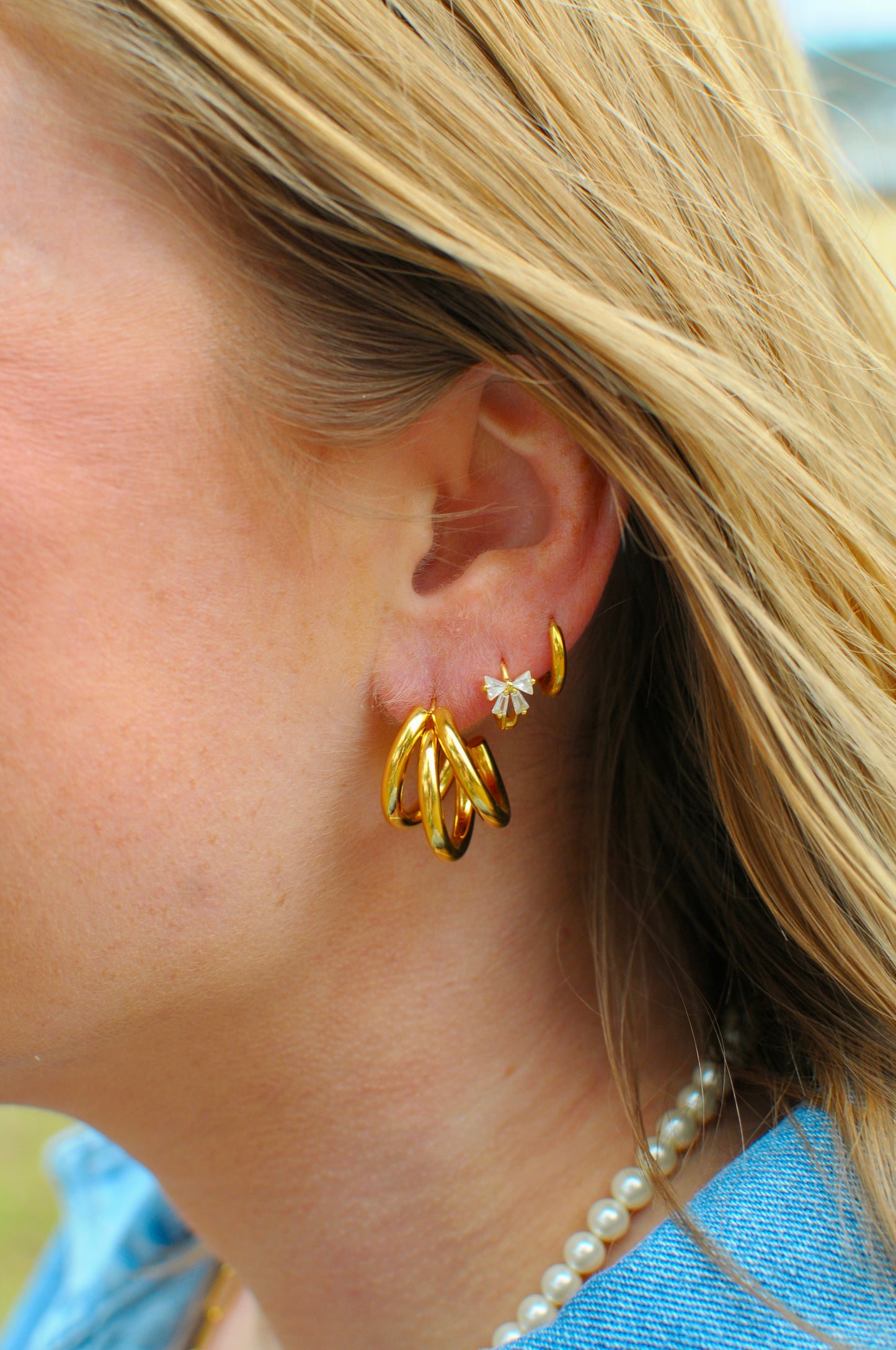 Three In One Statement Earrings