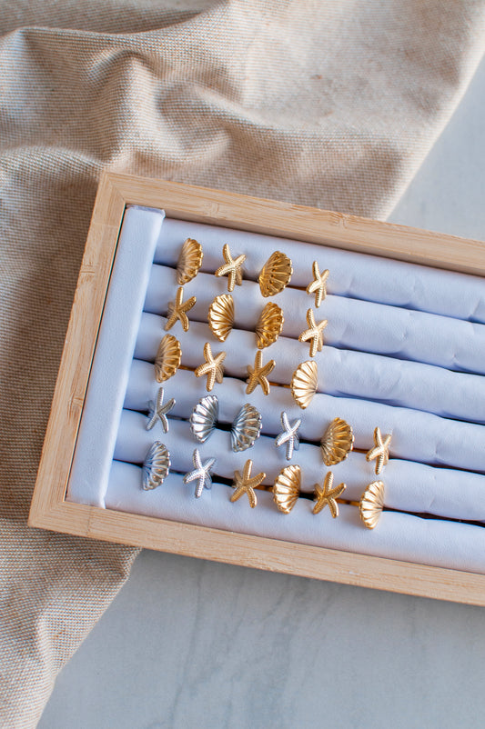Starfish & Shell Ring