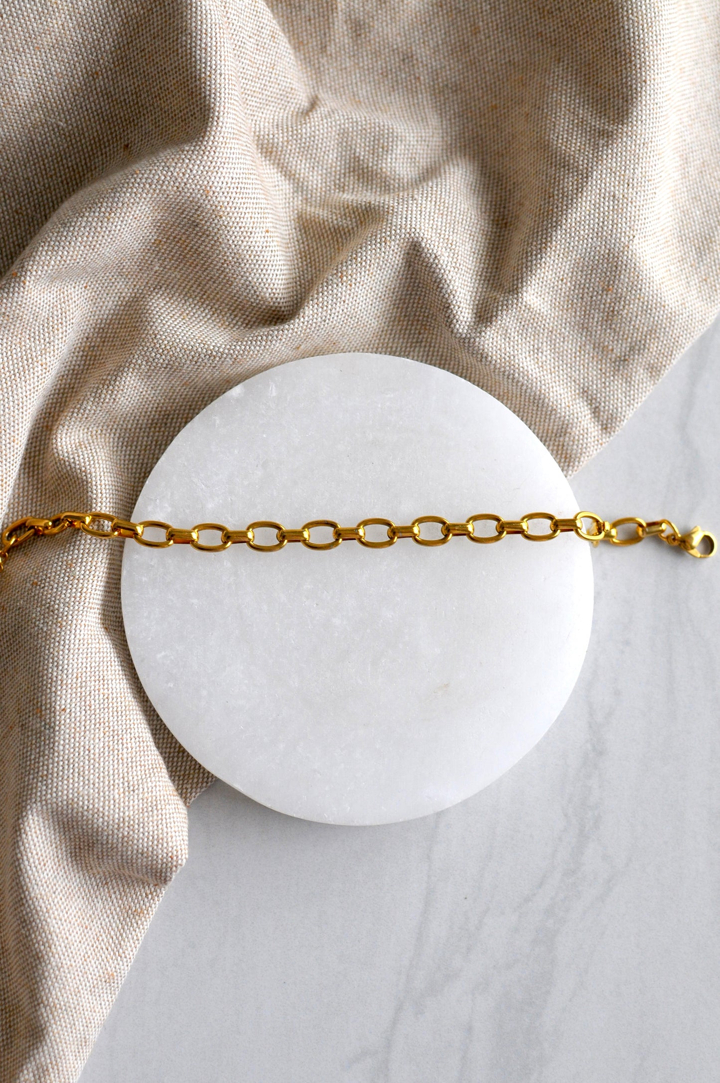 Oval Chunky Gold Or Silver Bracelet Chain