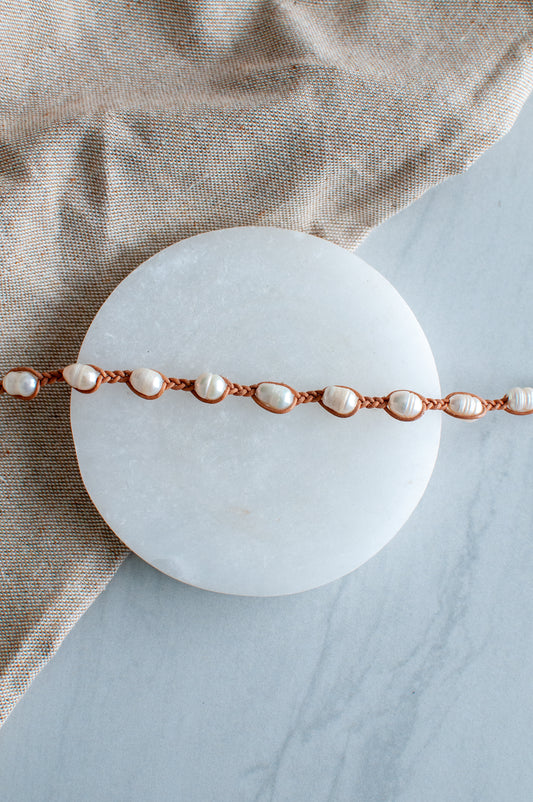 Pearl Leather Bracelet
