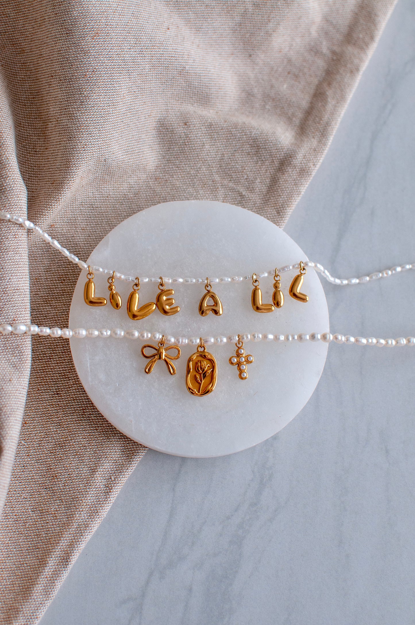 Solid Pearl Necklace Chain