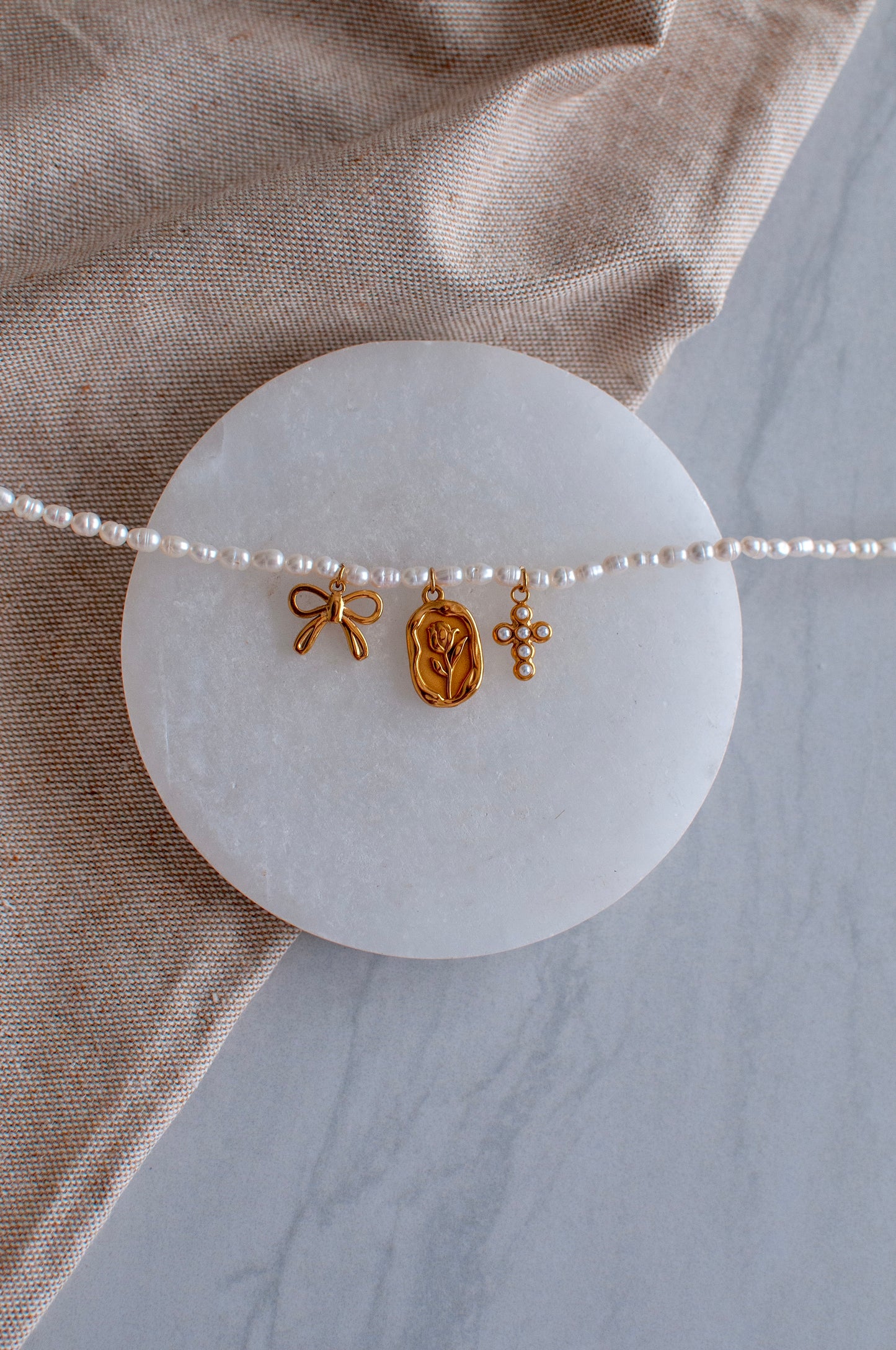 Solid Pearl Necklace Chain