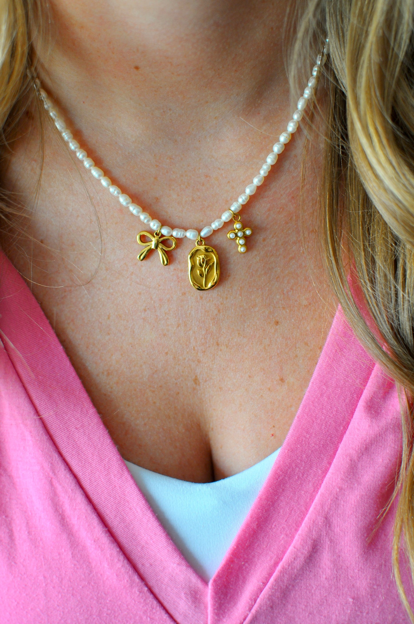 Solid Pearl Necklace Chain