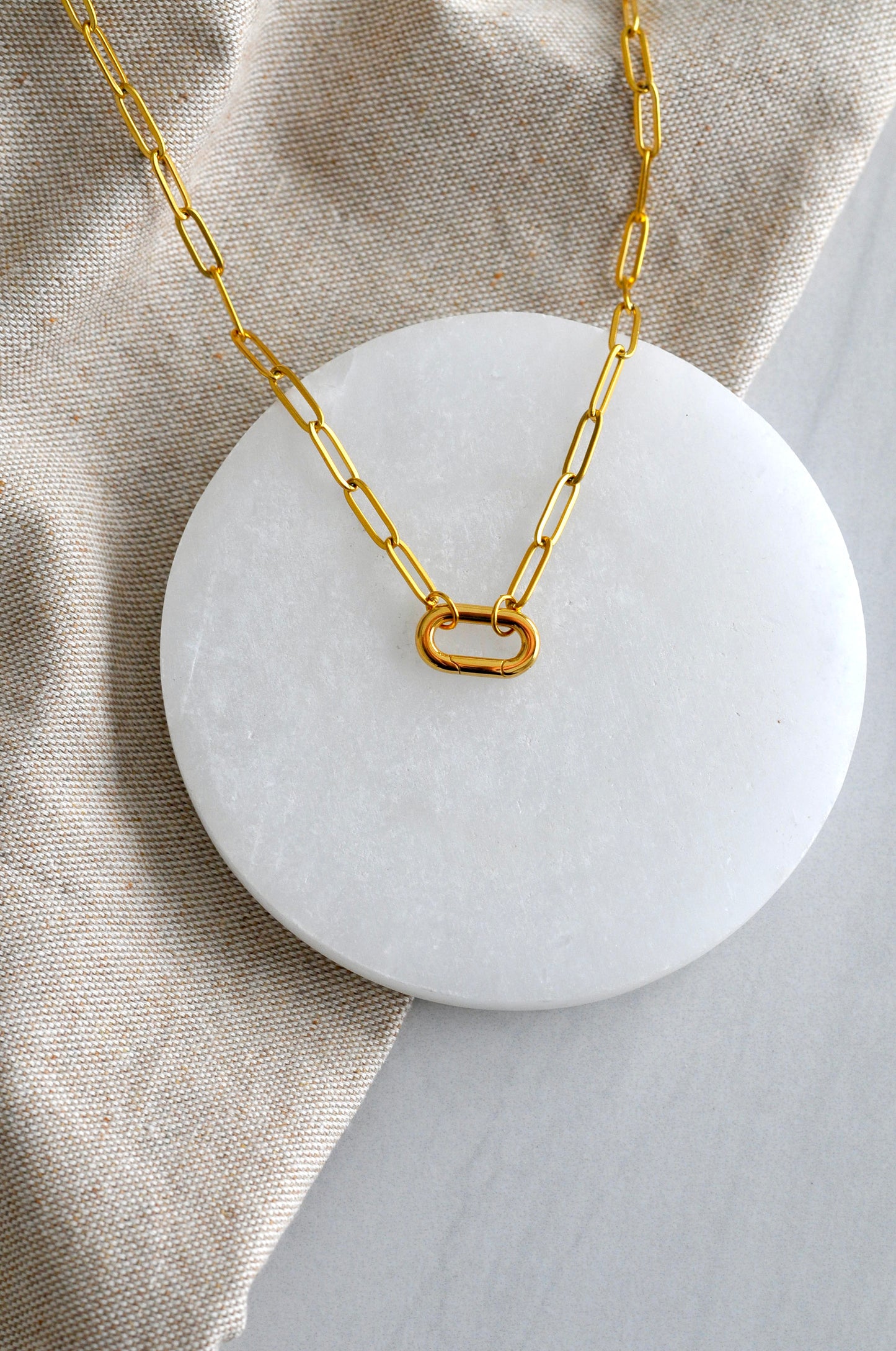 Oval Pendant Necklace Chain