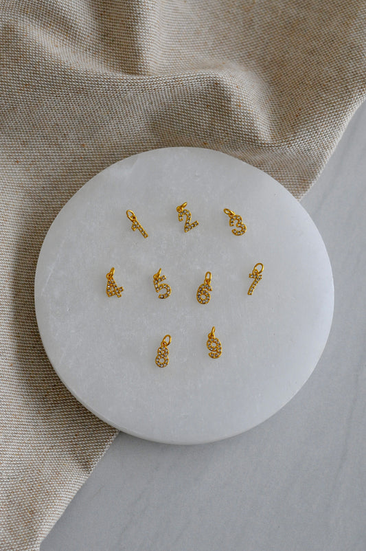 Sparkly Number Charm