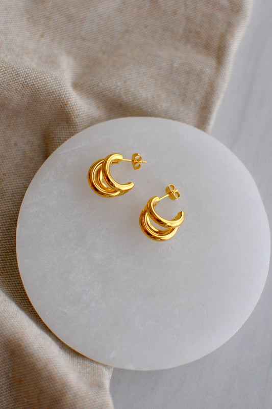 Three In One Small Statement Earrings