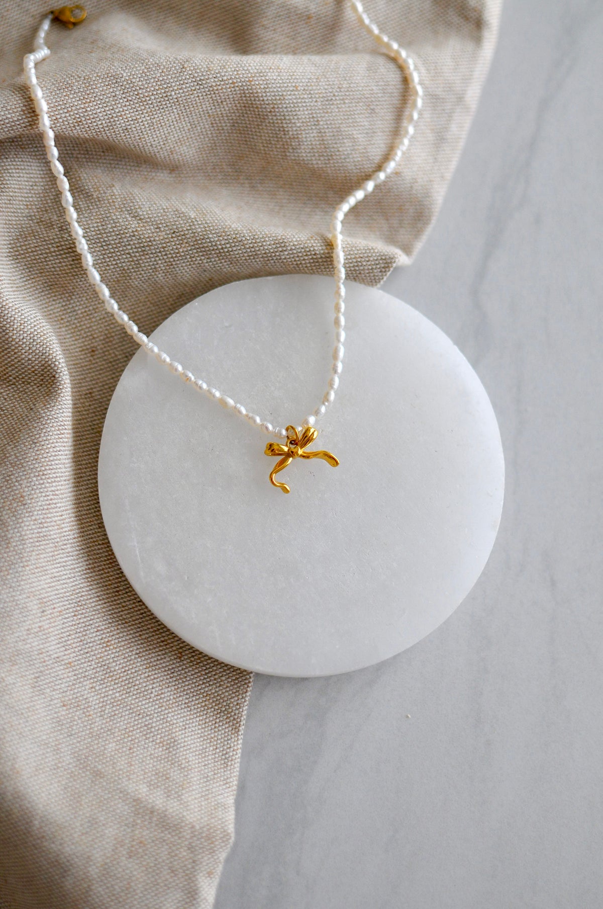 Solid Pearl Necklace Chain