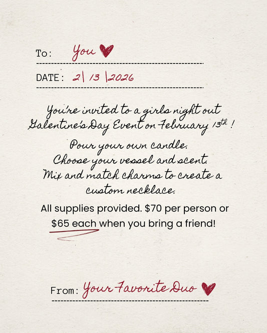 Galentines Candle and Charm Event
