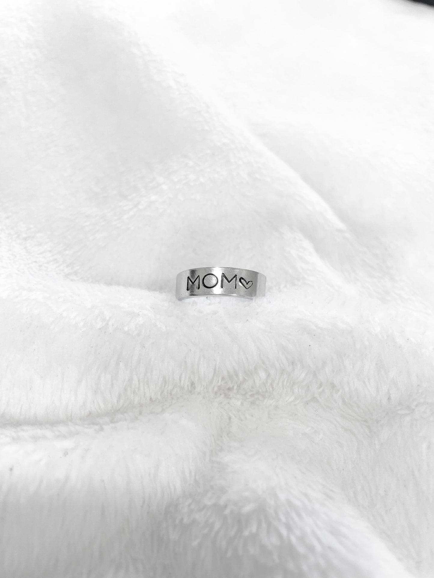Mom Stamped Ring