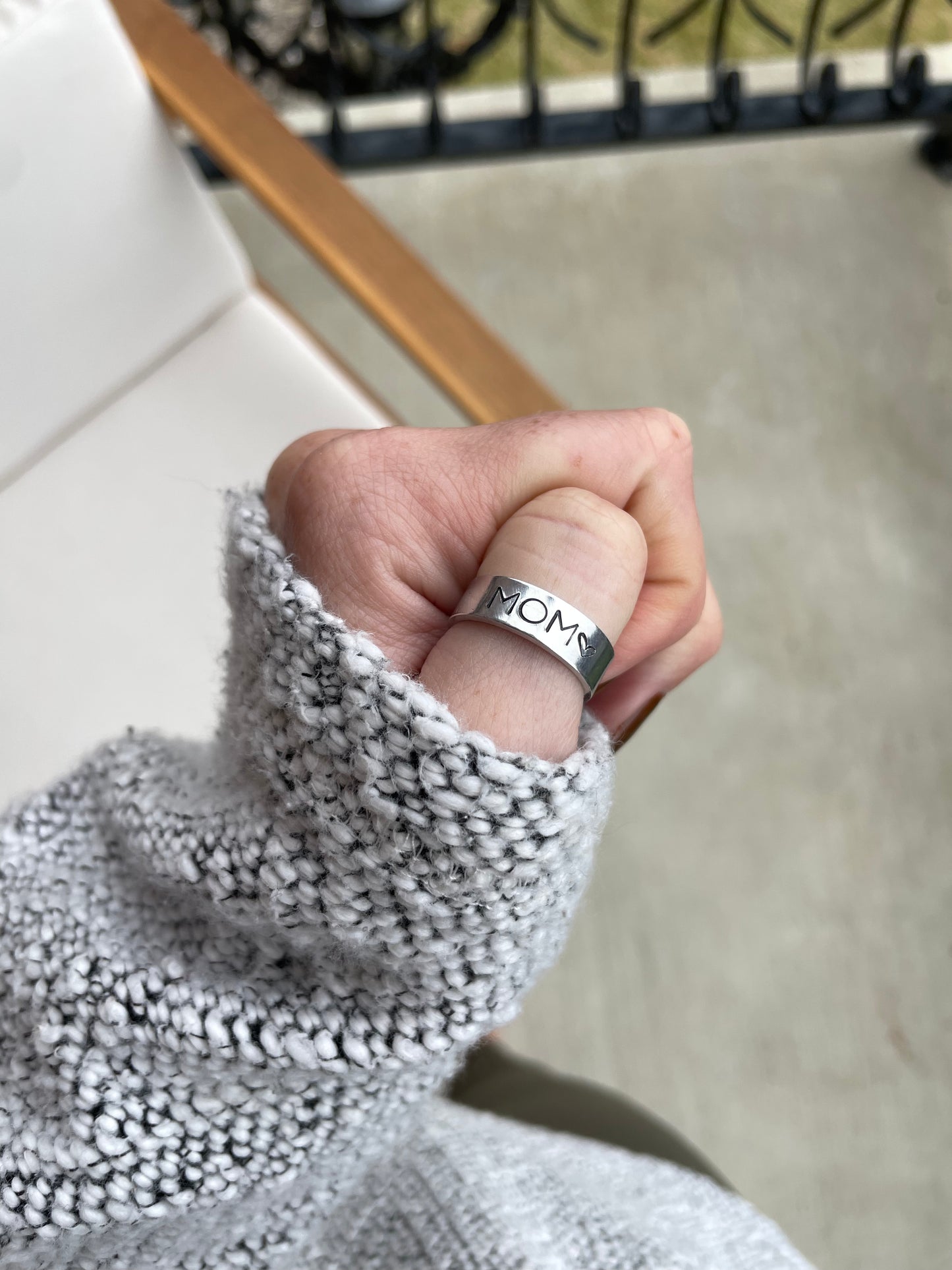 Mom Stamped Ring