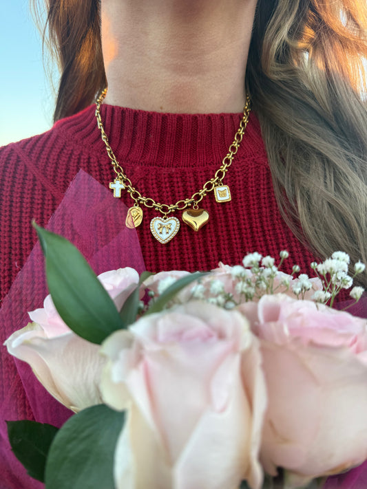 Oval Statement Chunky Necklace Chain