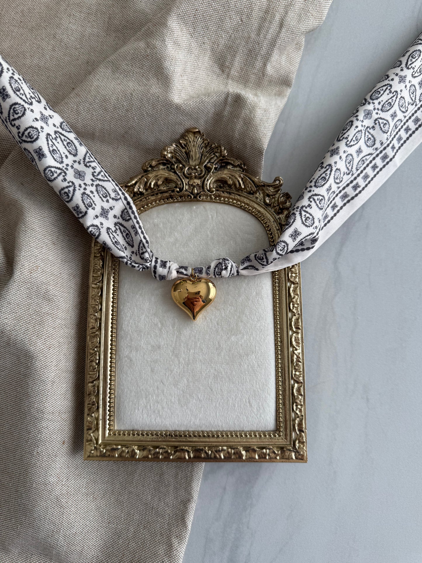 Jenny Heart Scarf Necklace