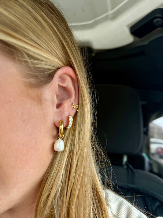 Sabrina Diamond Huggie Hoops