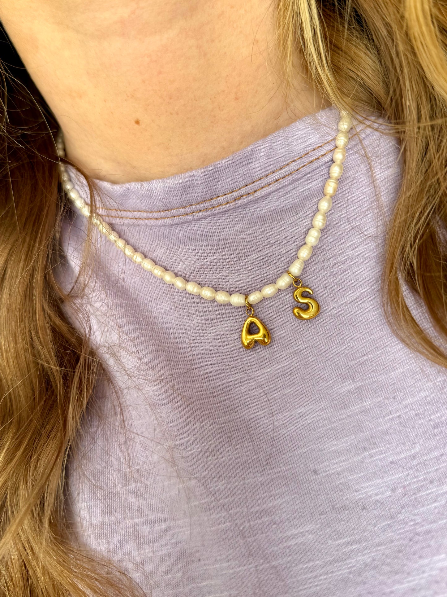 Pearl Initials Necklace