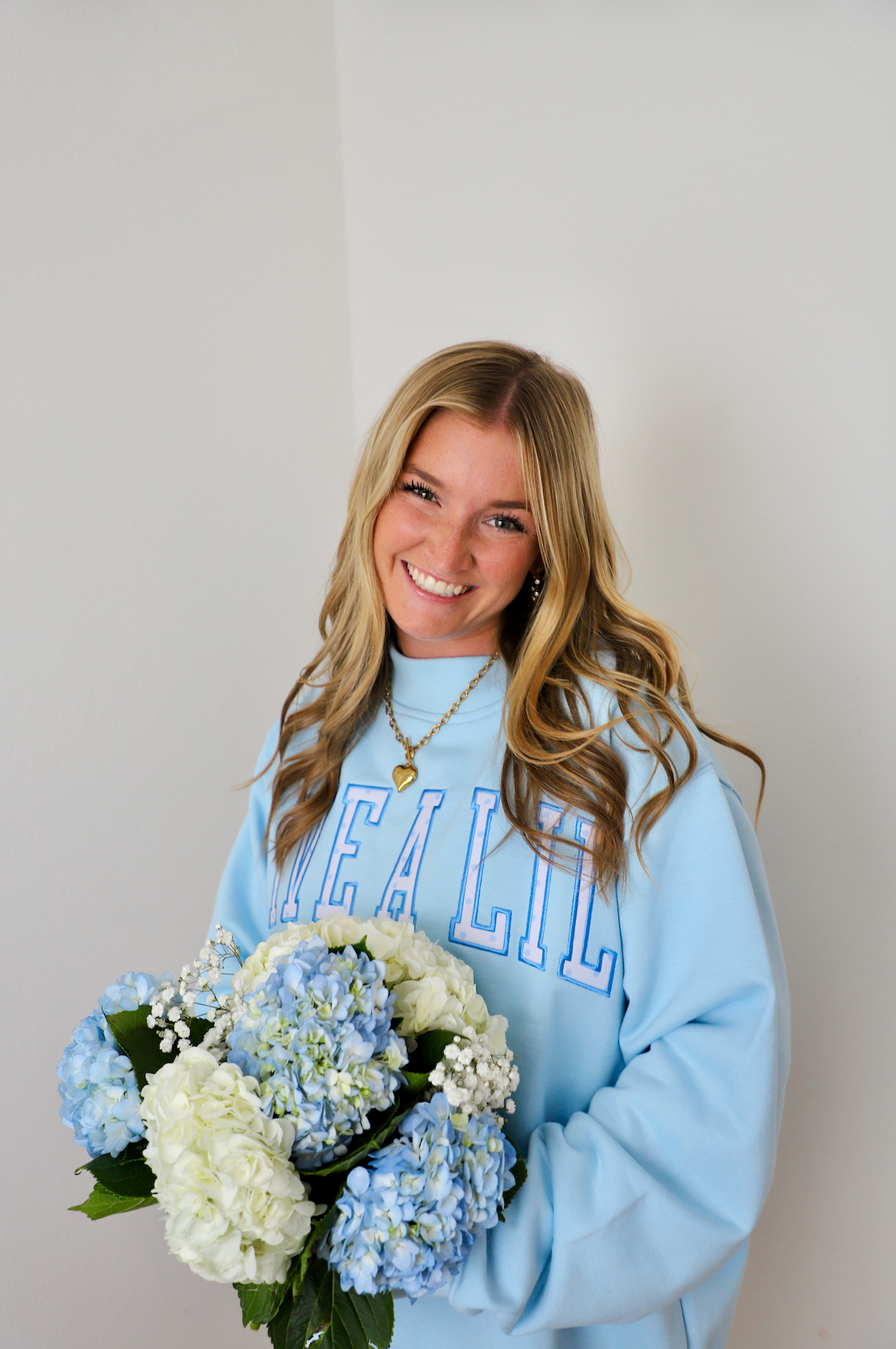 Live A Lil Light Blue Mockneck
