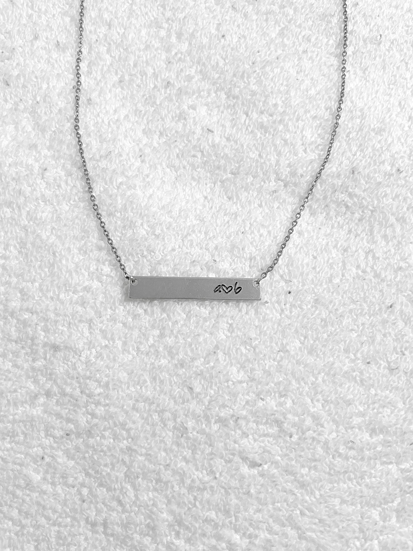Relationship Bar Stamped Necklace