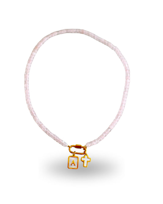 Solid Pink Beaded Necklace