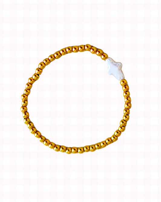Pearl Cross Beaded Bracelet