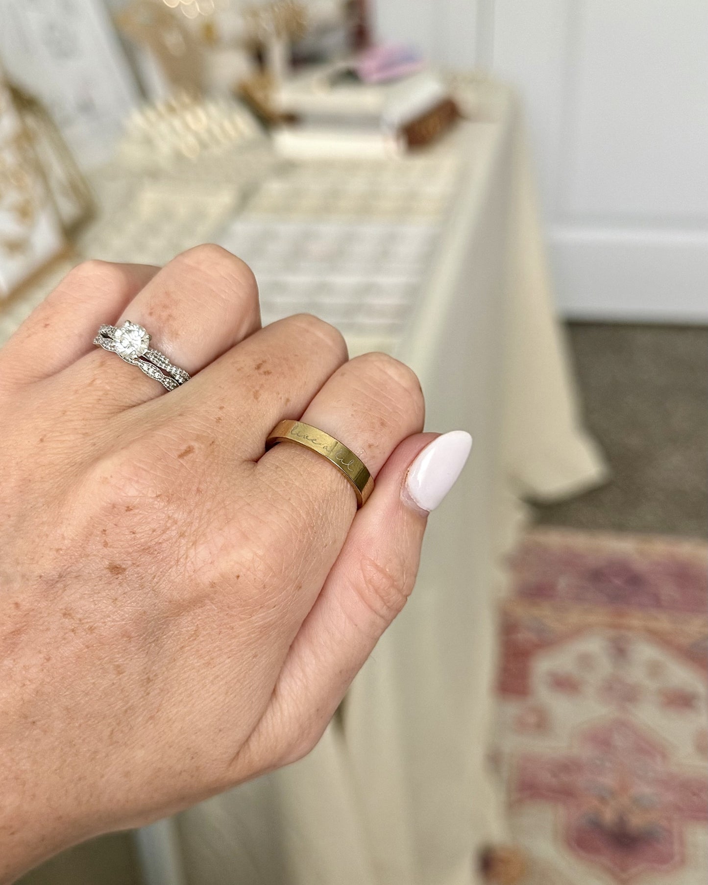 Live A Lil Engraved Ring