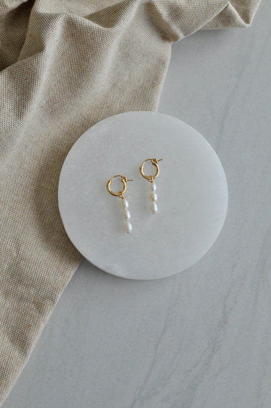 Three Pearl Hoops