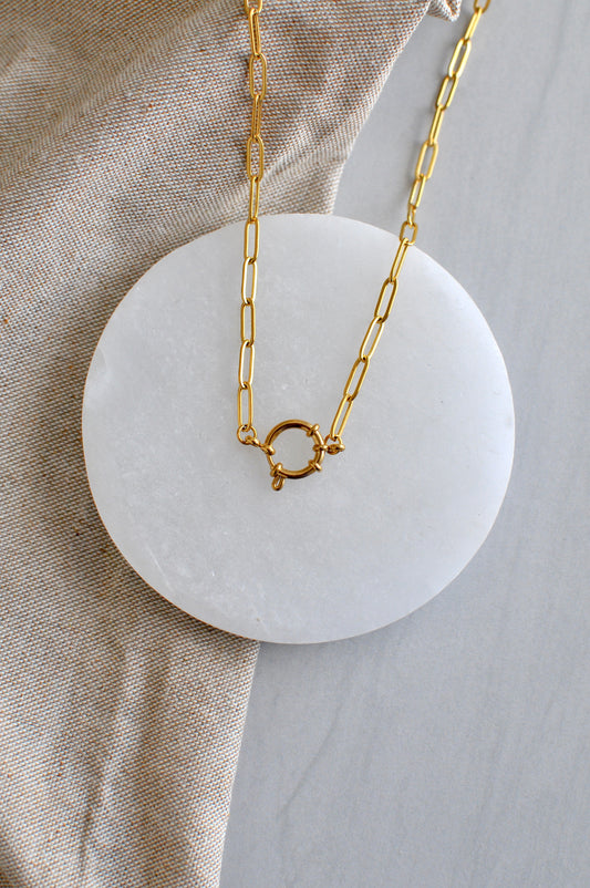 Paperclip Pendant Necklace Chain