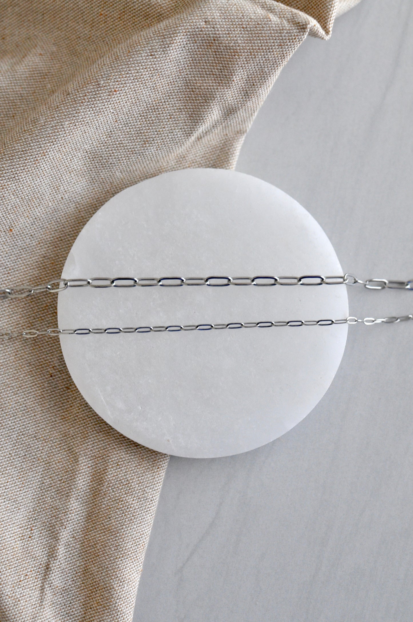 Paperclip Silver Necklace Chain