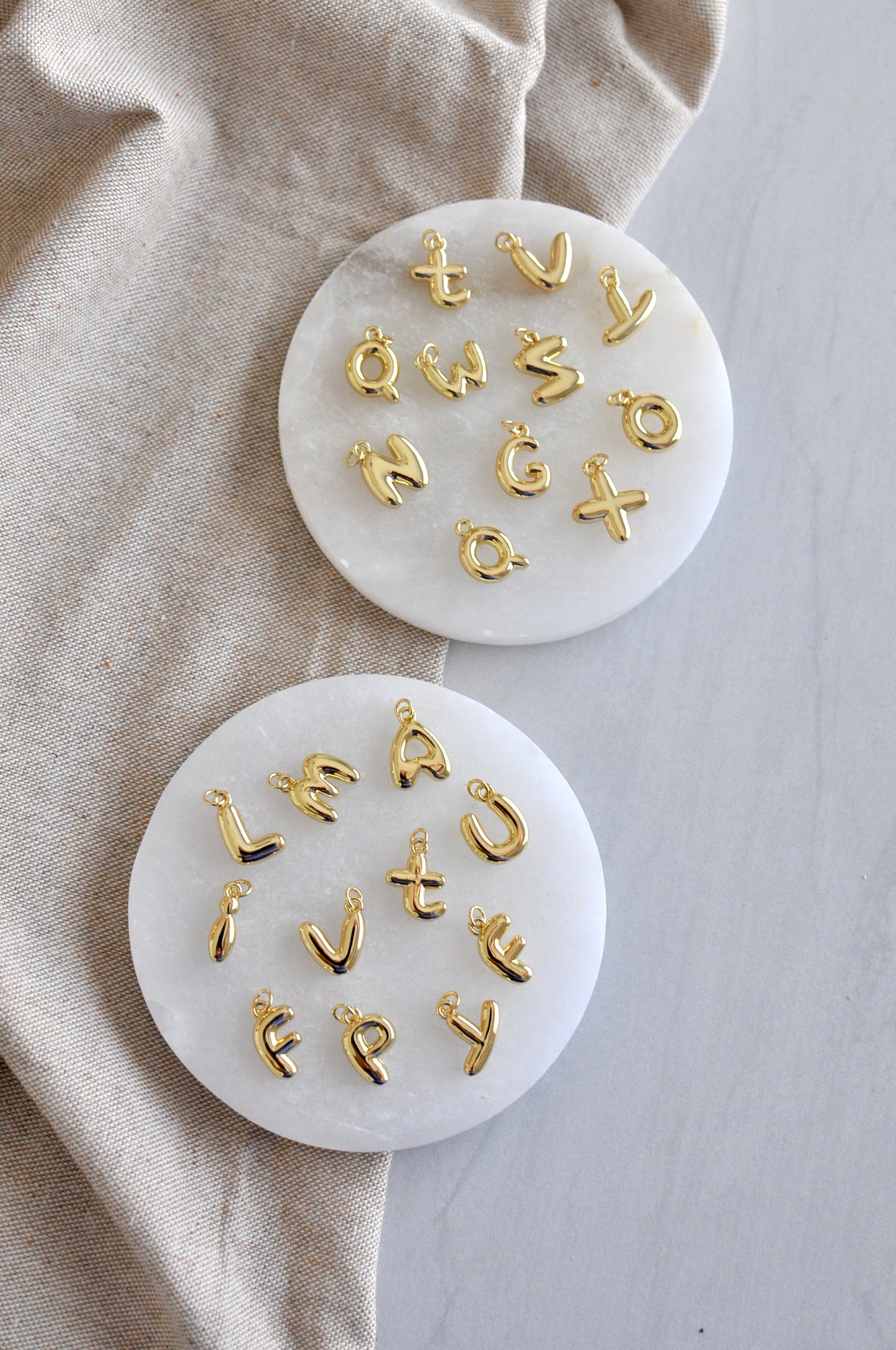 Bubble Letter Charms