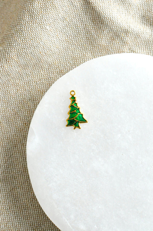 Green Christmas Tree Charm