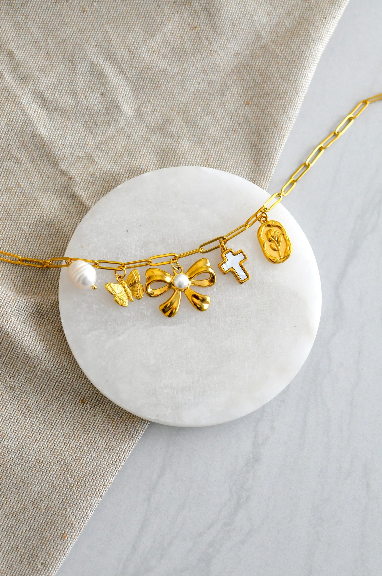 Statement Pearl Bow Charm