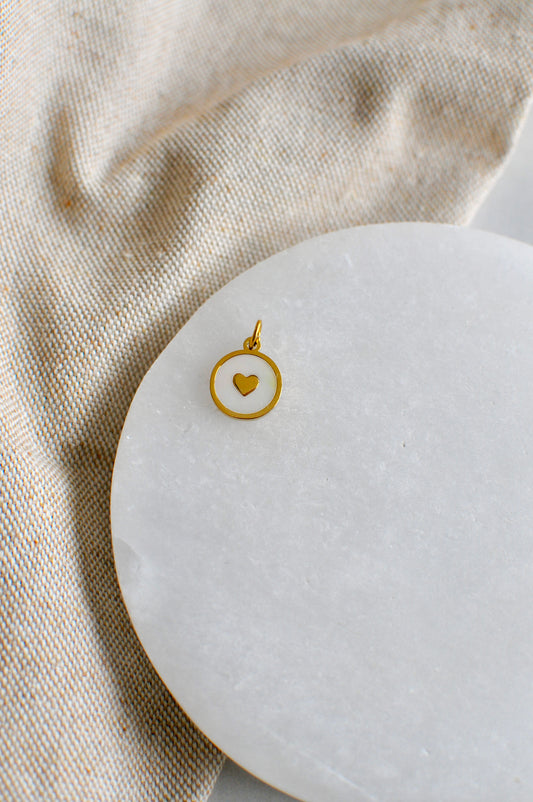 Pearl Heart Charm