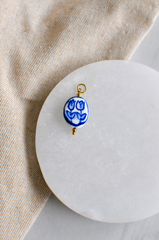 Blue Tulip Charm