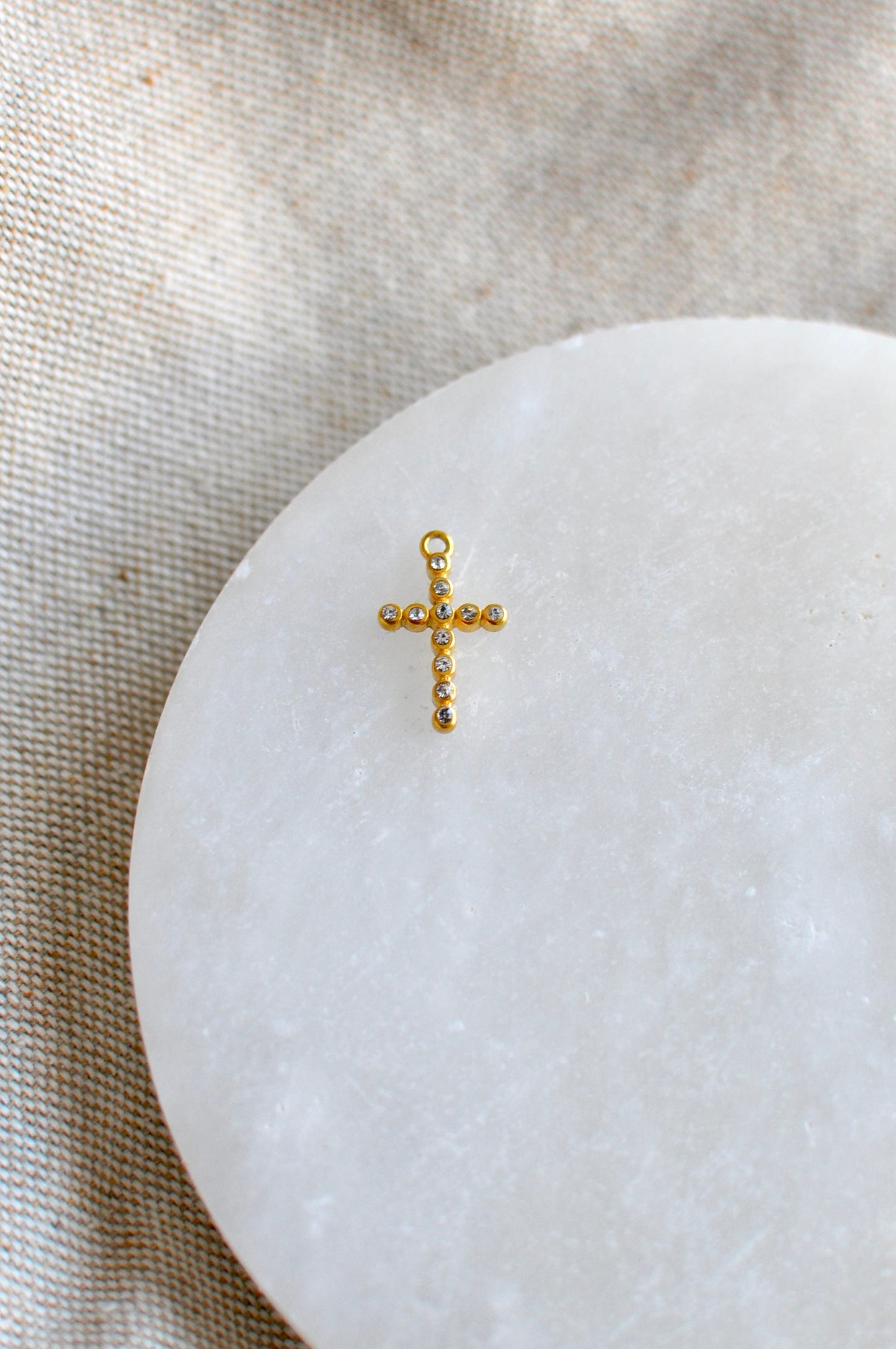 Diamond Cross Charm