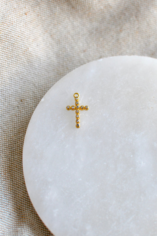 Diamond Cross Charm