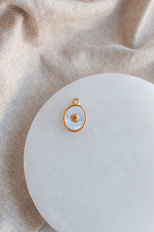 Pearl Shell Oval Charm