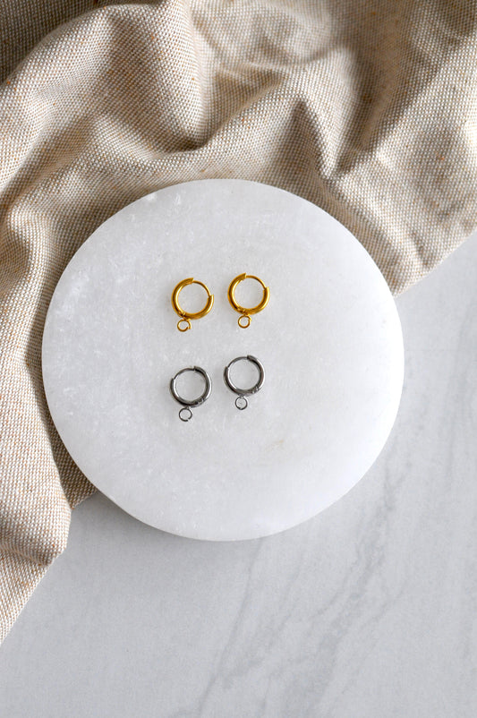 Charm Huggie Earrings