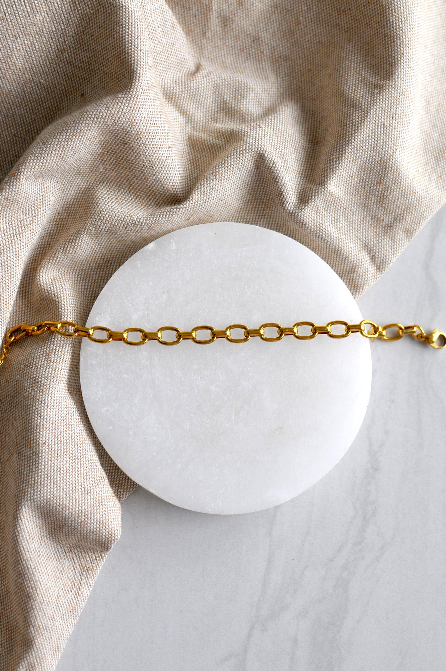 Oval Chunky Gold Or Silver Bracelet Chain