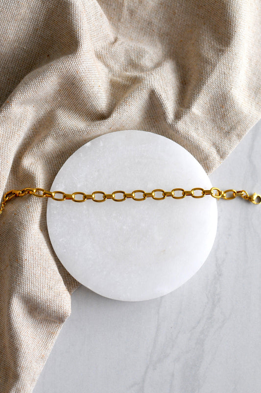 Oval Chunky Gold Or Silver Bracelet Chain