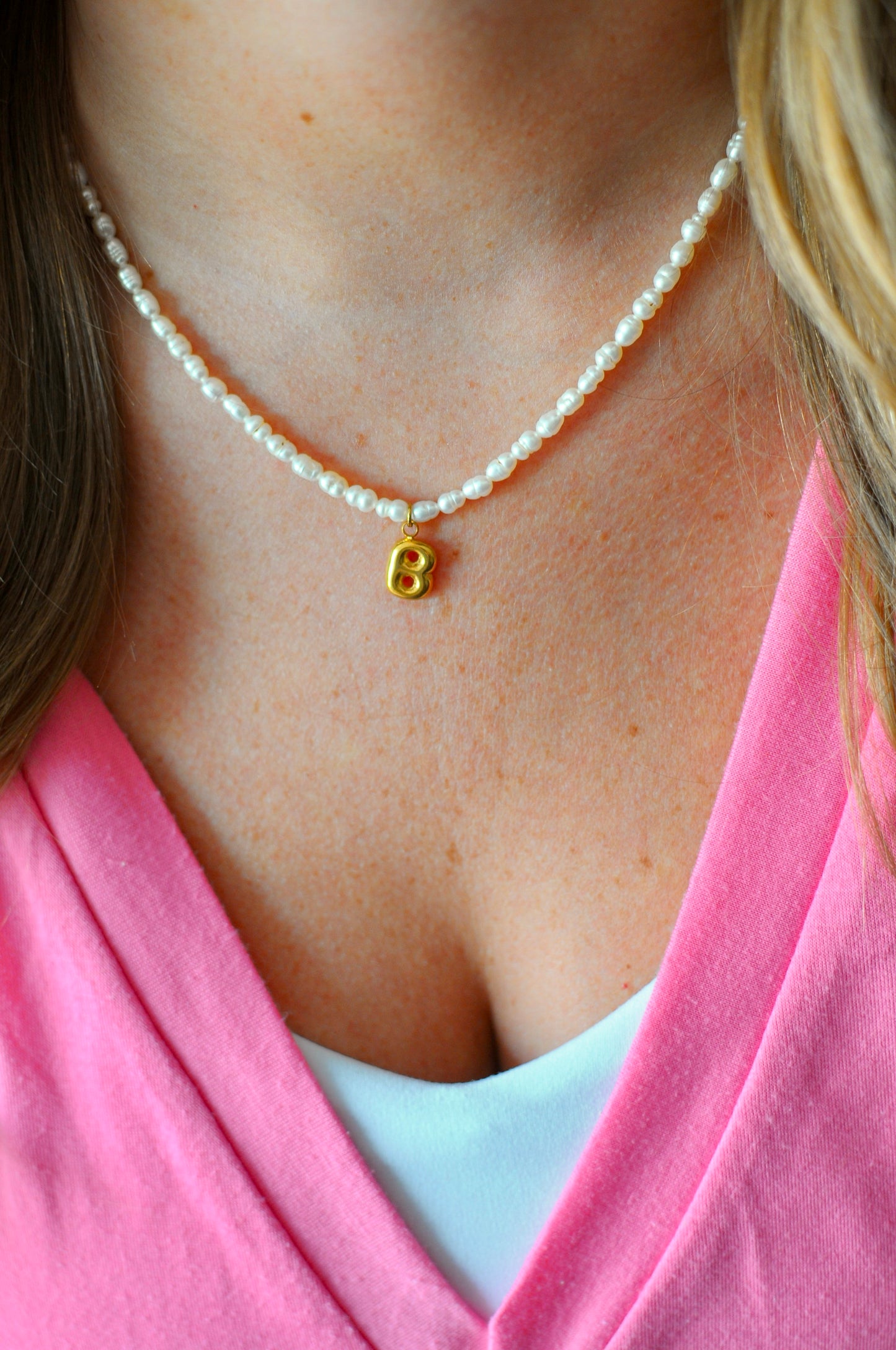 Pearl Initials Necklace