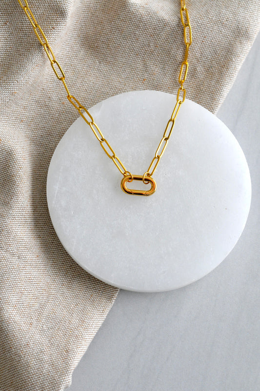 Oval Pendant Necklace Chain